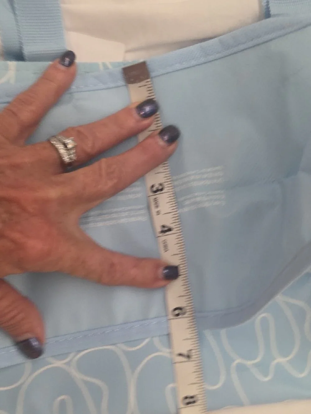 lululemon Large Reusable Shopper Tote Light Blue White Nwot